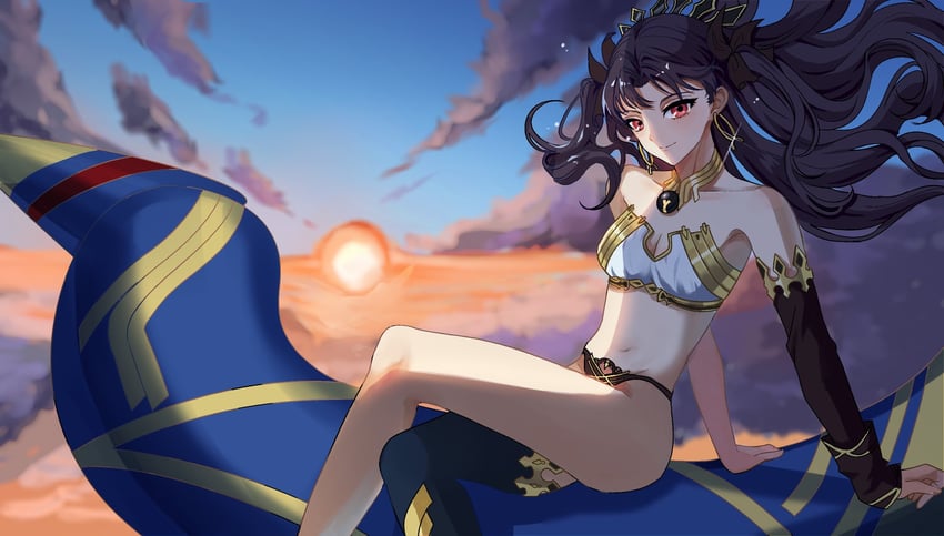 Fate/Grand Order、Fate系列、伊什塔尔 (Fate) 1名女孩 护臂 不对称腿部穿着 不对称袖子 比基尼
