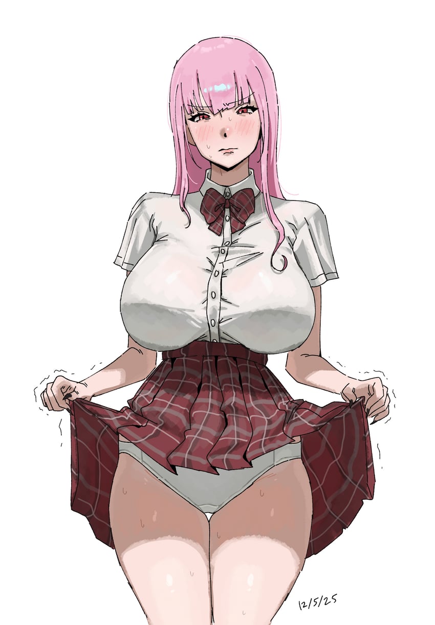 Hololive、Hololive英语、森美声 1名女孩 脸红 蝴蝶结 蝶形领结 乳房