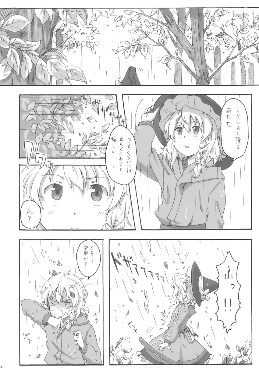 东方Project、雾雨魔理沙 1名女孩 闭眼挤眼 整理衣服 整理头饰 替换服装