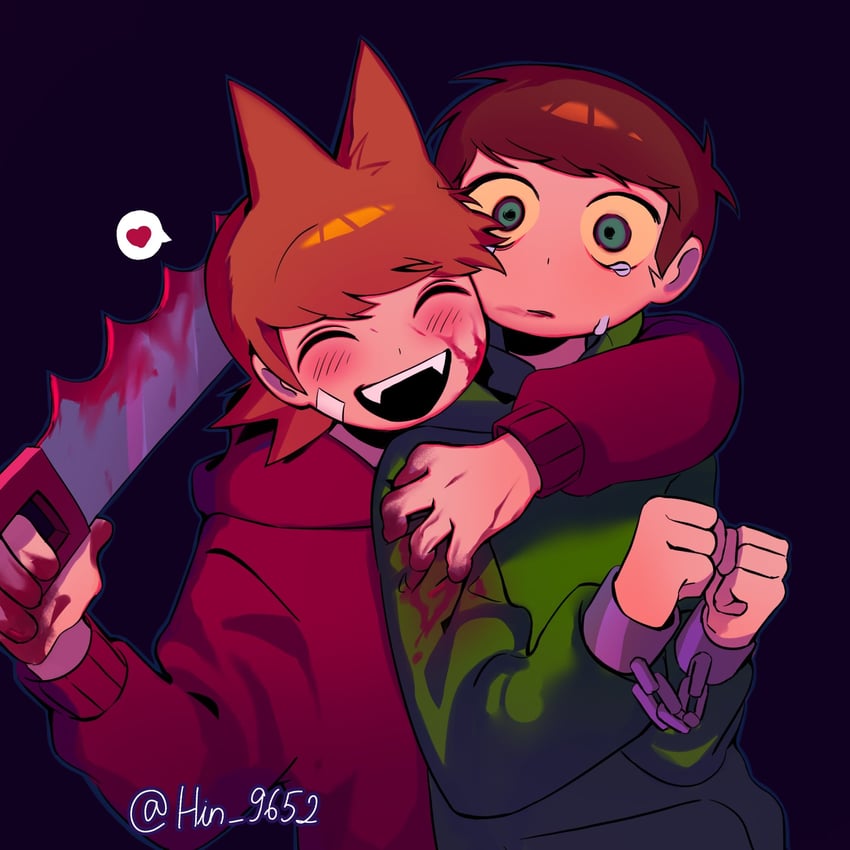 爱德的世界、Edd (艾德世界)、Tord (爱德世界) 2个男孩 :D 微笑 动画化 呆毛