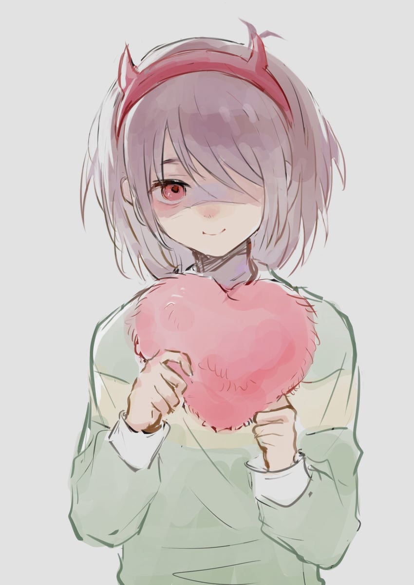 三角符文、Undertale/Deltarune、Kris (Deltarune) 1个其他角色 棕发 小孩 靠垫 恶魔角