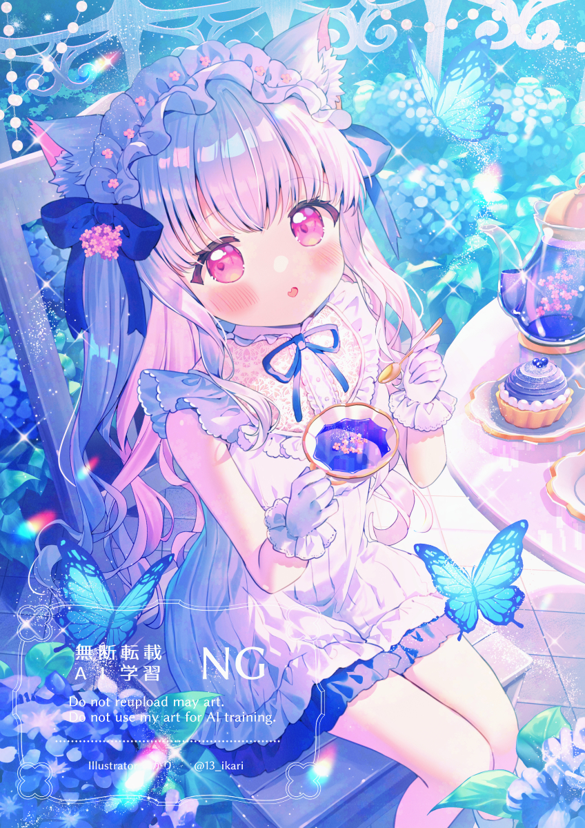 原创 1名女孩 惊讶 动物 兽耳毛 兽耳