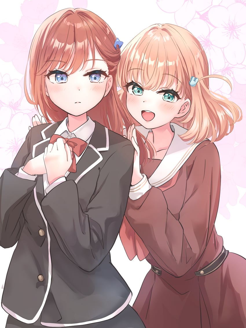 Love Live!、Love Live! 莲之空女学院学园偶像部、Love Live! 莲之空女学院学园偶像俱乐部 繁花庭院派对 2名女孩 :D 水色瞳 黑色夹克 西装外套
