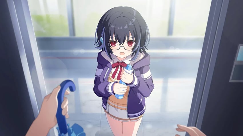 Muv-Luv、Muv-Luv Girls Garden、namise uruu 1名男孩 1名女孩 黑发 蓝发 脸红