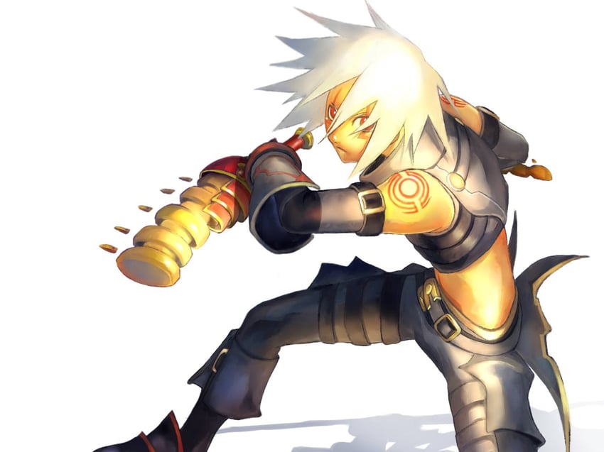 .hack//、.hack//G.U.、哈塞欧 1名男孩 露脐短衫 脸部印记 战斗姿势 手持