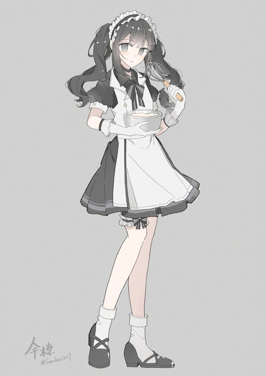 魔法少女的小镇审判、黑部奈乃花 替换服装 围裙 作者名 黑色项圈 黑色连衣裙