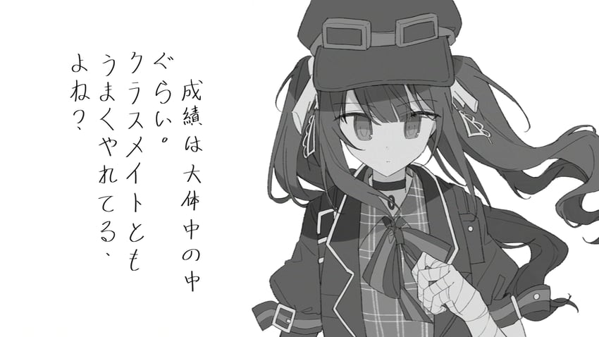 魔法少女的小镇审判、黑部奈乃花 1名女孩 手臂带 包扎的手臂 缠绷带的手 绷带