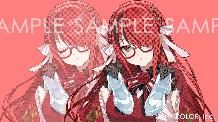 灰姑娘 (Vocaloid)、彩虹社、莱恩·帕特森 1名女孩 :< 黑发 黑条纹/黑挑染 蝴蝶结