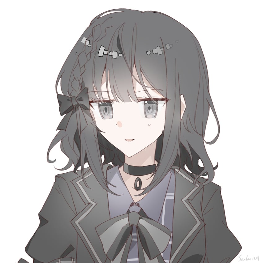 魔法少女的小镇审判、黑部奈乃花 1名女孩 不同发型 作者名 黑色项圈 黑色大衣