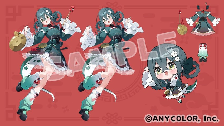 彩虹社、1 2 粉丝俱乐部 (Vocaloid)、户川野乃叶 1名女孩 :D 蝴蝶结 辫子 发环辫