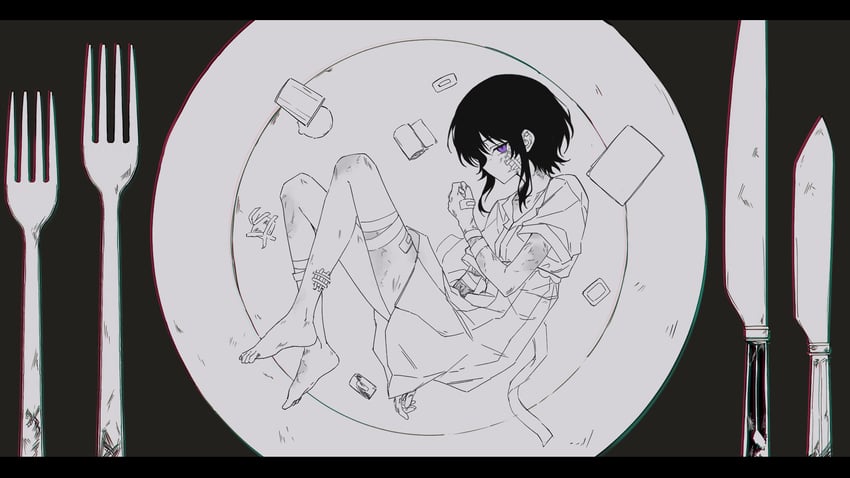 魔法少女的小镇审判、宝钟玛歌 腿部绷带 包扎的手臂 缠着绷带的腿 绷带 创可贴