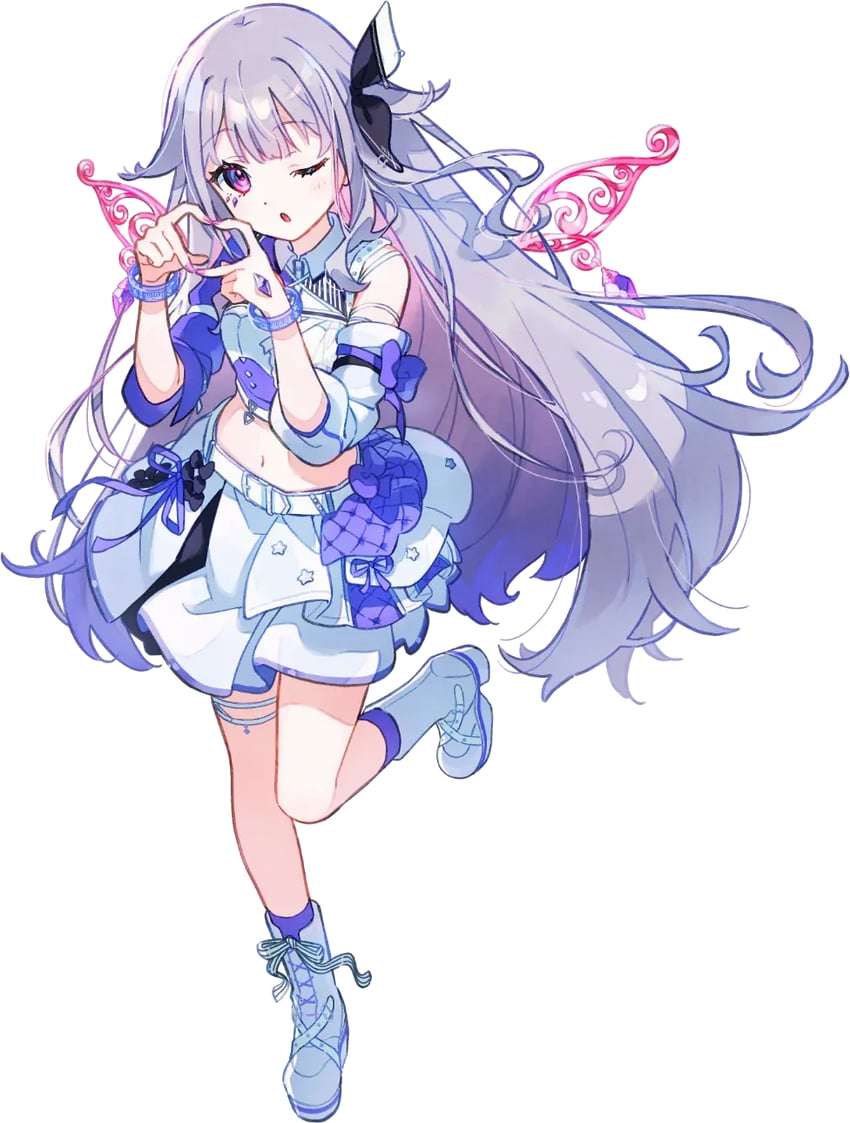 Hololive、Hololive英语、古石比珠 1名女孩 惊讶 惊讶脸 不对称袖子 腰带