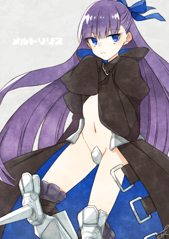Fate/Grand Order、Fate系列、溶解莉莉丝 (Fate) 1名女孩 铠甲 铠甲靴 黑色夹克 黑色裙子
