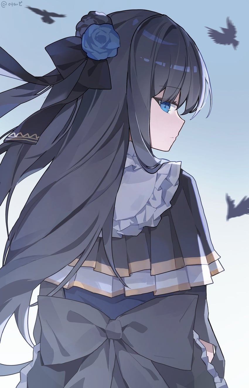 韵律源点 Arcaea、对立 (Arcaea)、对立 (Grievous Lady) (Arcaea) 1名女孩 露肩设计 作者名 围兜领 鸟