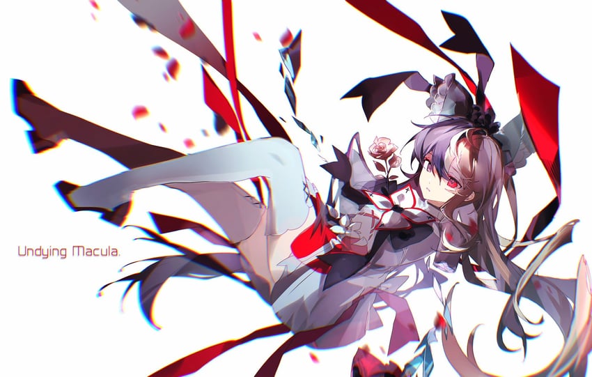韵律源点 Arcaea、玛雅 (Arcaea) 1名女孩 截肢 无臂残疾 黑色蝴蝶结 黑瞳