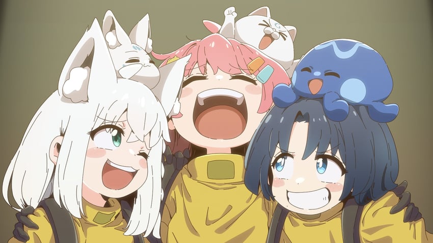 后室 (都市传说)、Hololive、hololive DEV_IS 3人女子 猫脸笑 :D 闭眼挤眼 呆毛