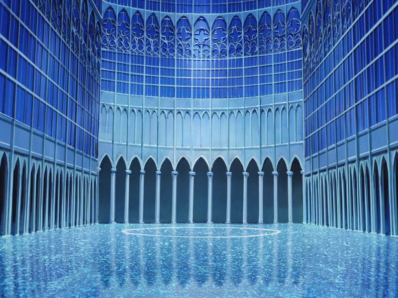 魔法战士 (系列)、魔法战士公主之泪 拱形 建筑 蓝色主题 教堂 柱子