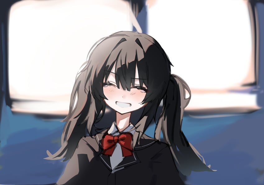 魔法少女的小镇审判、黑部奈乃花 1名女孩 黑发 黑色西装 蝴蝶结 蝶形领结