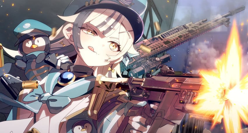 个人势虚拟主播、kirasena (vtuber) 1名女孩 水蓝色帽子 鸟 黑发 黑衬衫