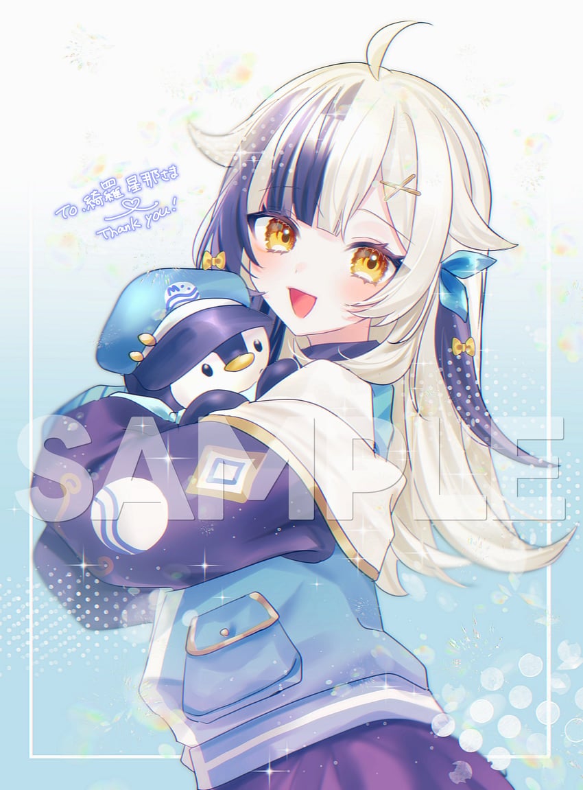 个人势虚拟主播、kirasena (vtuber) 1名女孩 鸟 黑发 黑色夹克 黑衬衫