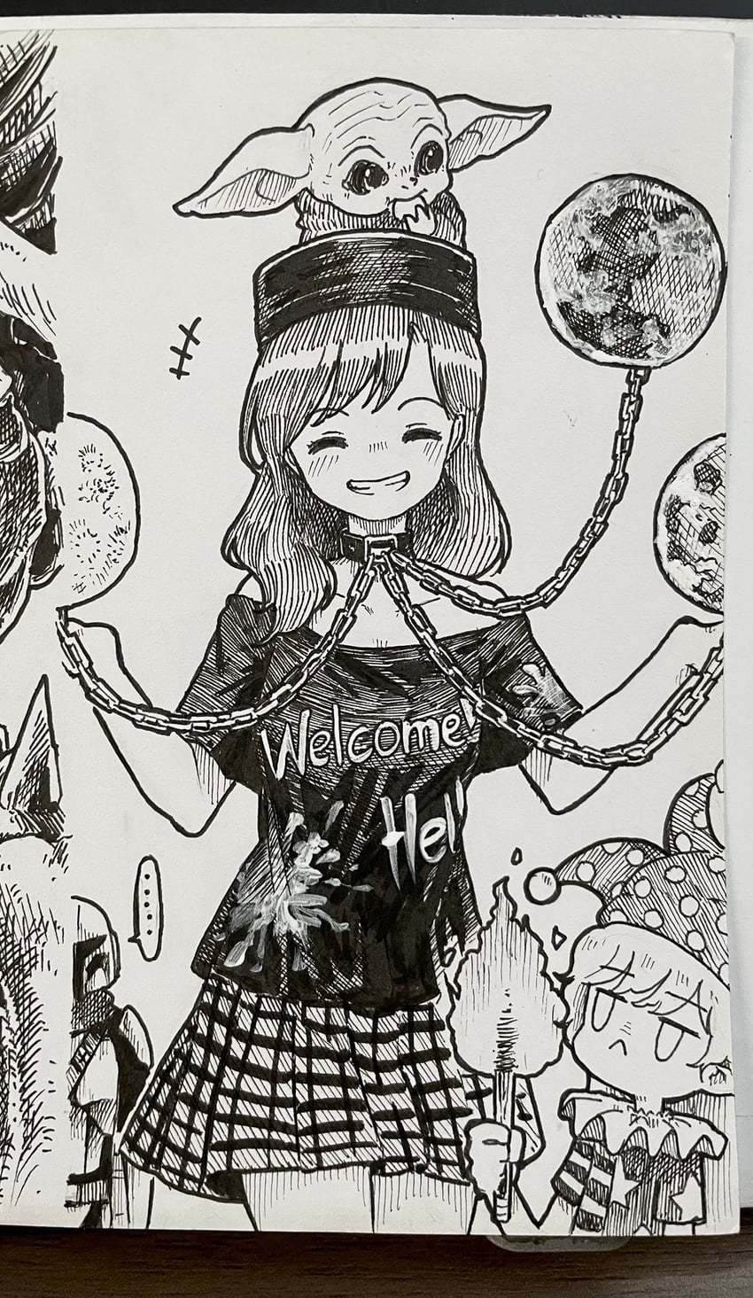 星球大战、曼达洛人、the mandalorian and grogu +++ 2个男孩 2名女孩 闭眼 面向观众