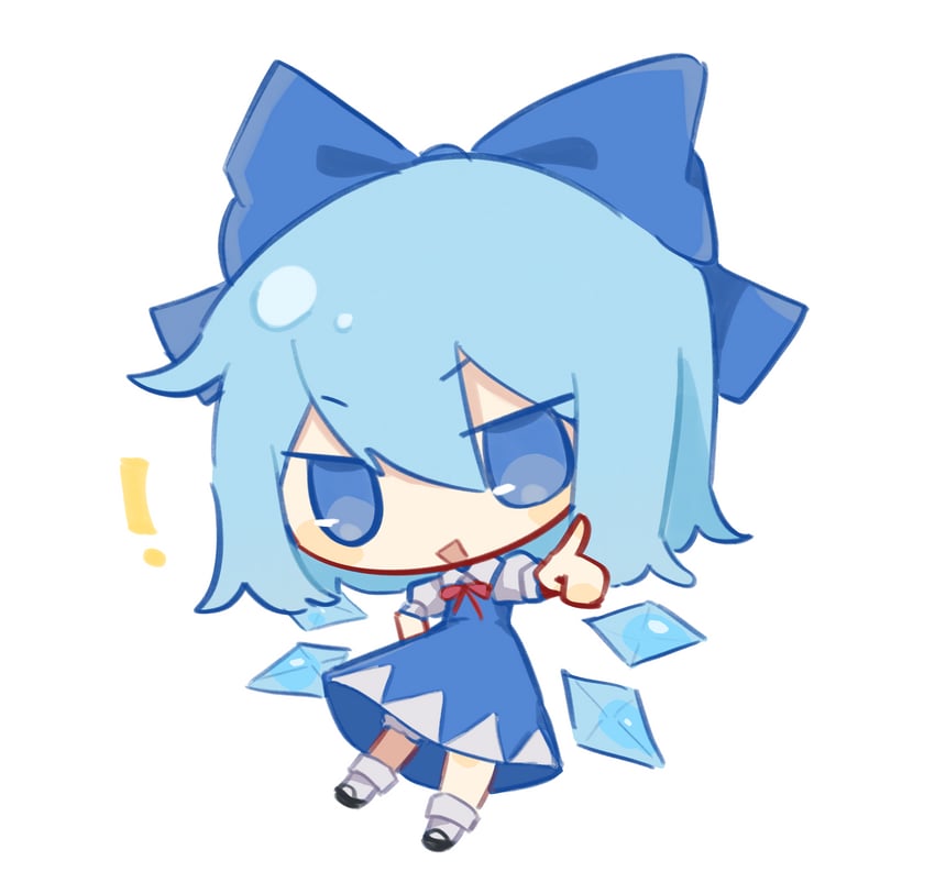 东方Project、琪露诺 ! 1名女孩 :D 黑鞋 蓝色蝴蝶结