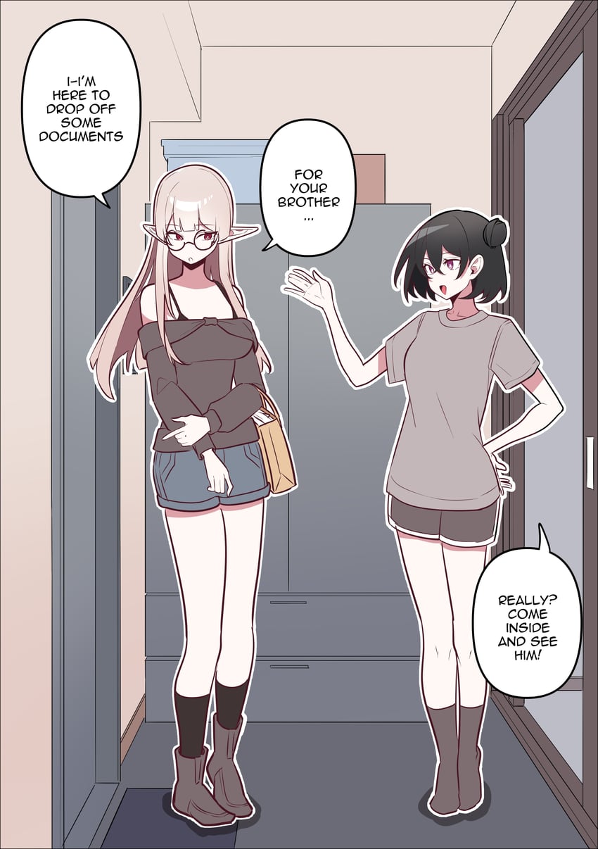 原创 2名女孩 黑发 靴子 漫画 牛仔布