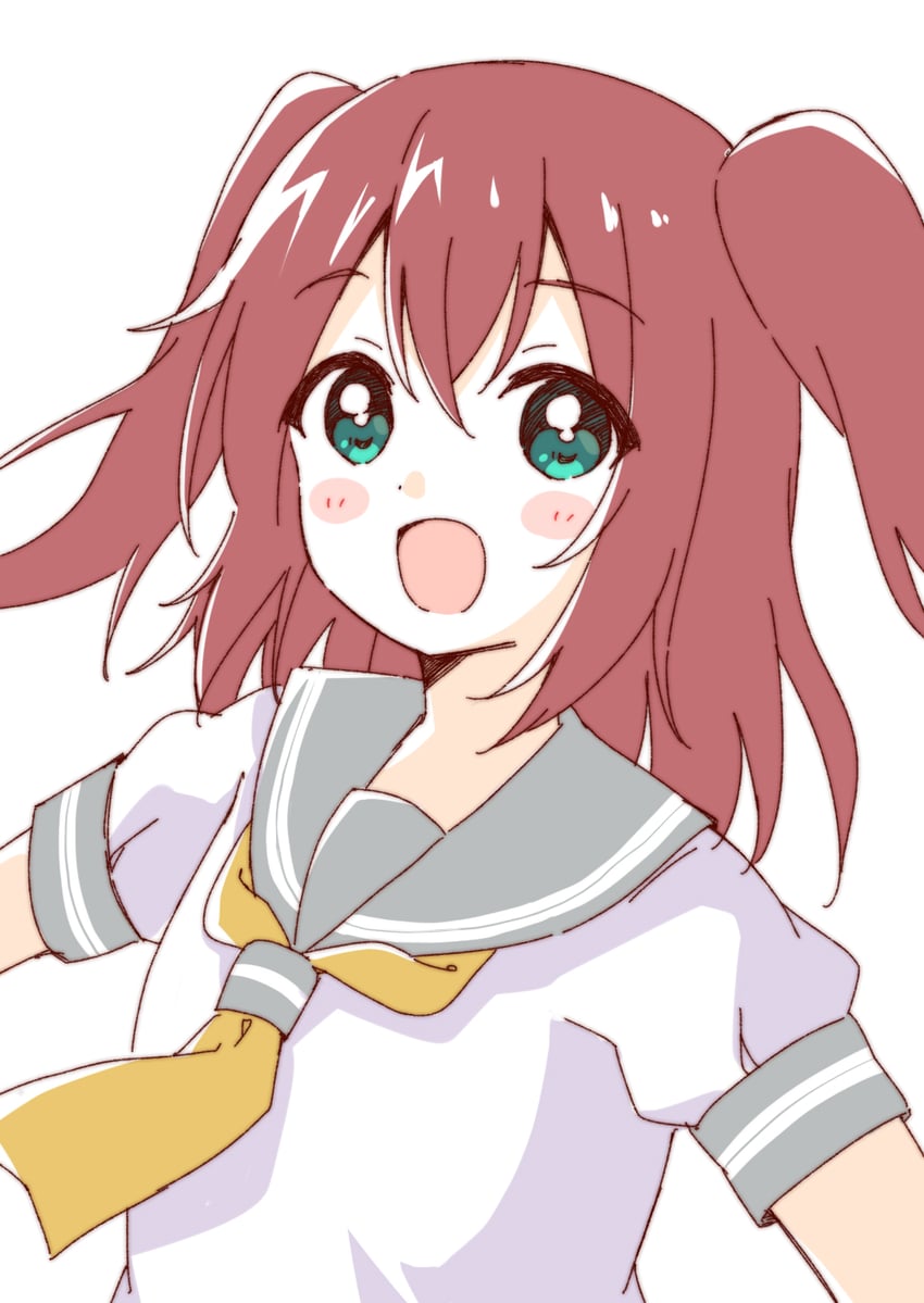 Love Live!、Love Live! Sunshine!!、黑泽露比 1名女孩 :D 腮红贴纸 点状鼻 双分刘海