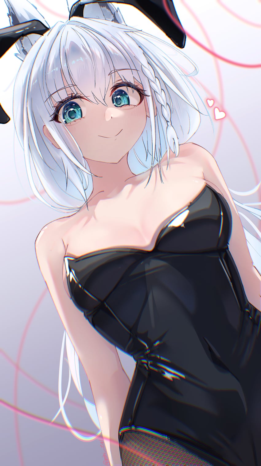 Hololive、白上吹雪 1名女孩 呆毛 兽耳毛 兽耳发箍 兽耳