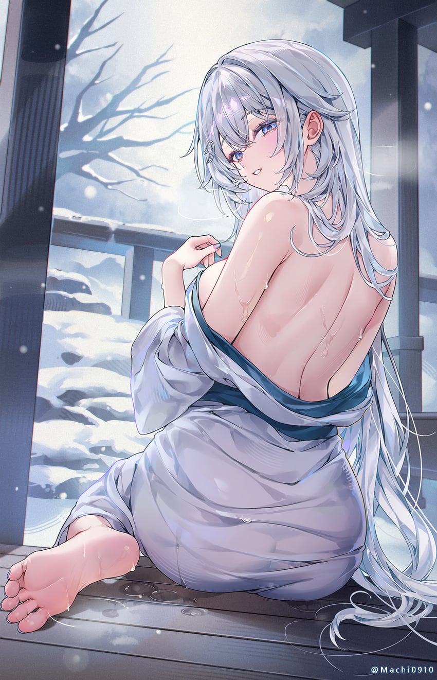原创、Machi (machi0910) 1名女孩 腋窝褶皱 背影 赤脚 蓝眼