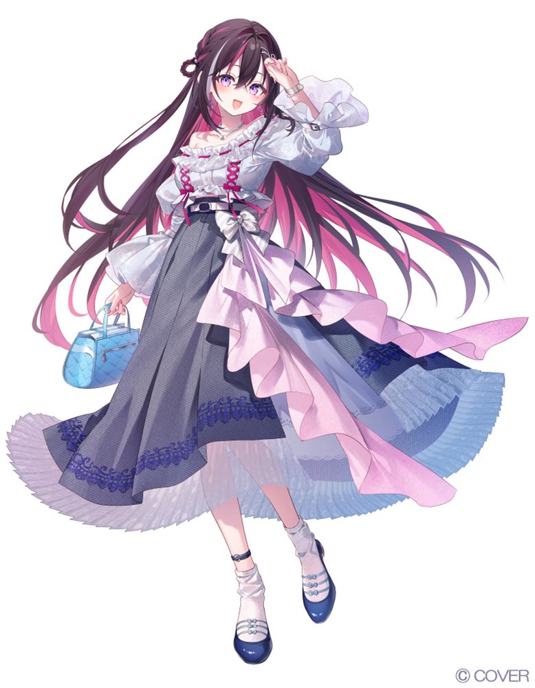 Hololive、AZKi 1名女孩 护踝/脚踝扣带 包 黑发 蓝色包包