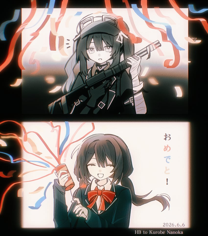 魔法少女的小镇审判、黑部奈乃花 1名女孩 黑色项圈 黑色大衣 黑色连衣裙 黑发