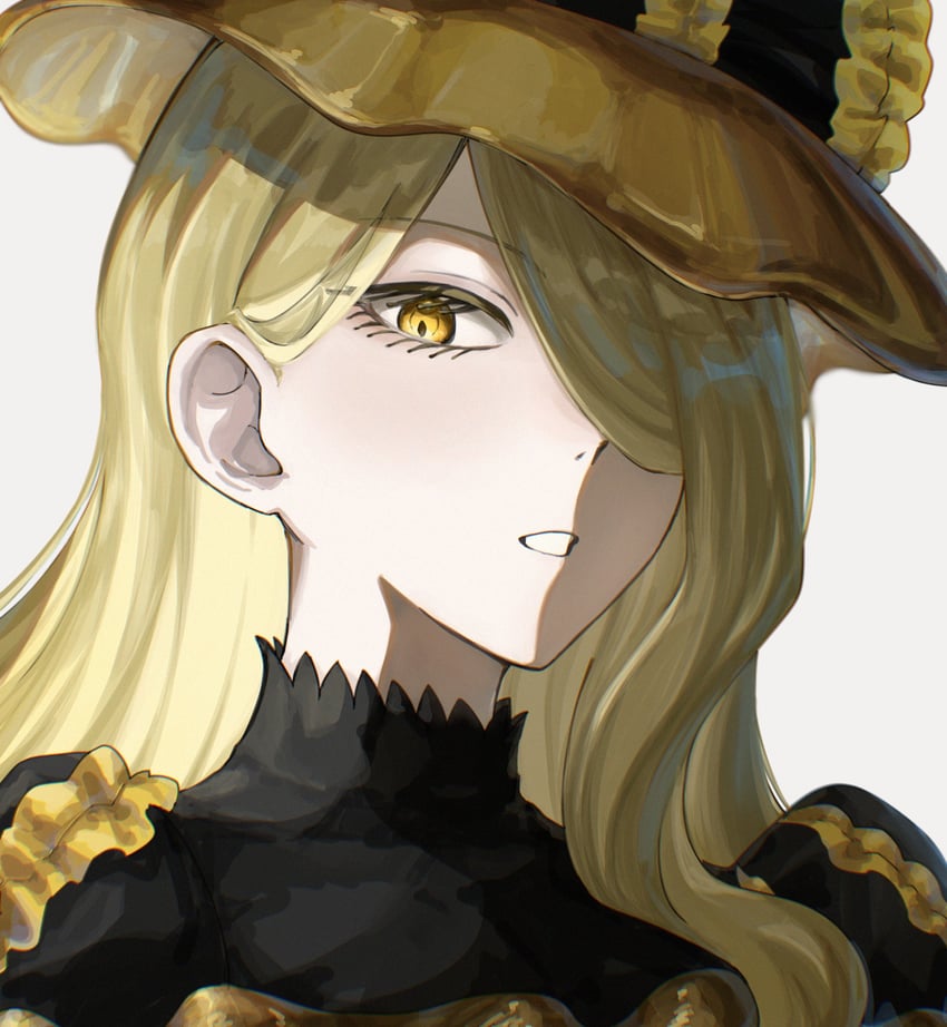 魔弹之王、monegold 金发 连衣裙 单眼遮盖 帽子 长发