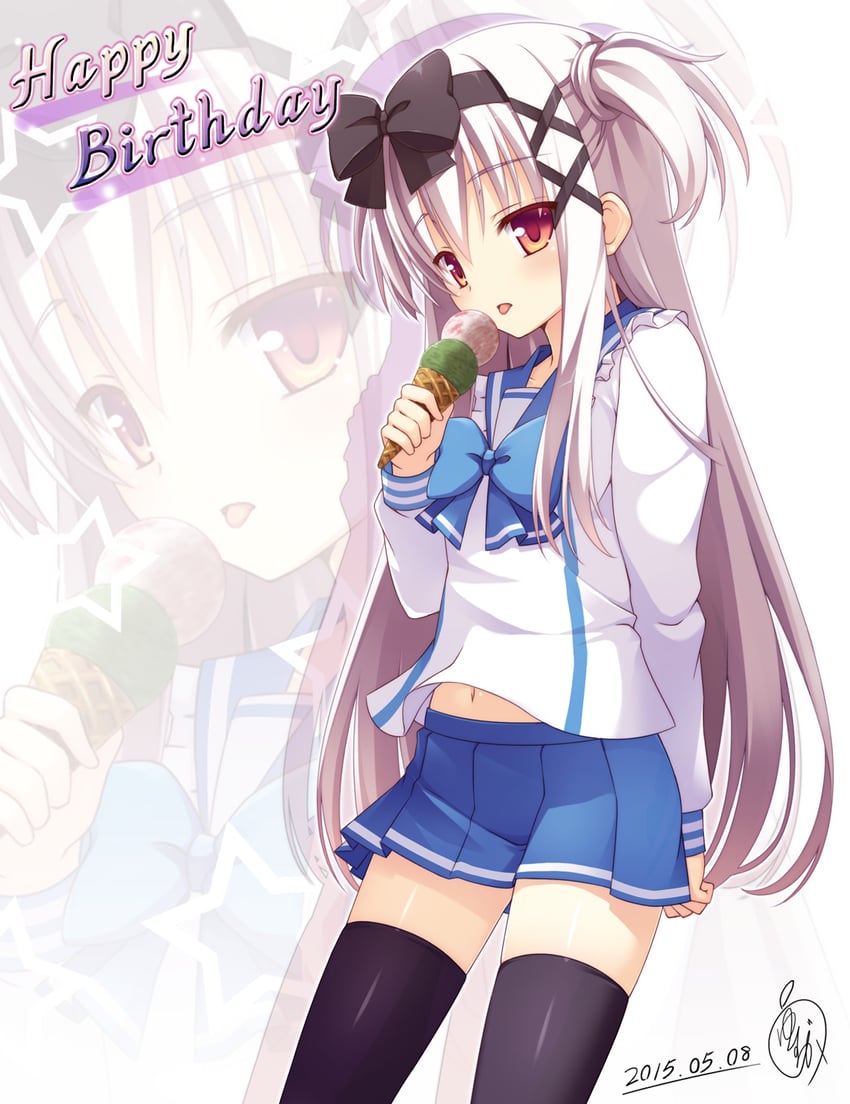 原创 1名女孩 双手背在身后 黑色蝴蝶结 黑色丝带 黑色过膝袜