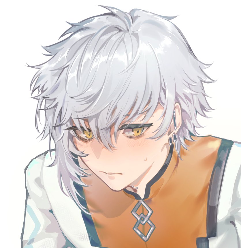 Fate/Grand Order、Fate系列、卡多克·泽姆露普斯 1名男孩 迦勒底标志 灰发 微红 向侧面看