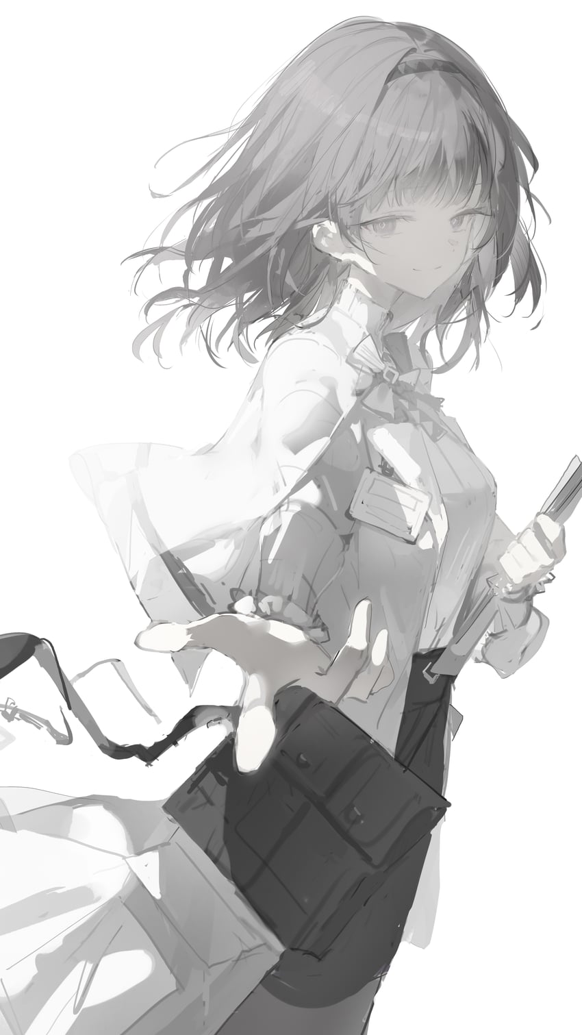 明日方舟、普瑞赛斯 (明日方舟) 1名女孩 包 闭嘴 外套 牛仔镜头