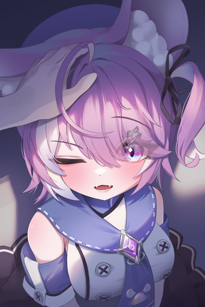 原创 1名女孩 兽耳毛 兽耳 黑色丝带 黑色裙子