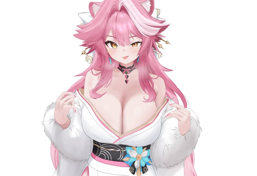 Hololive、Hololive英语、Raora Panthera (Hololive) 1名女孩 乳房 日式服装 和服 巨乳