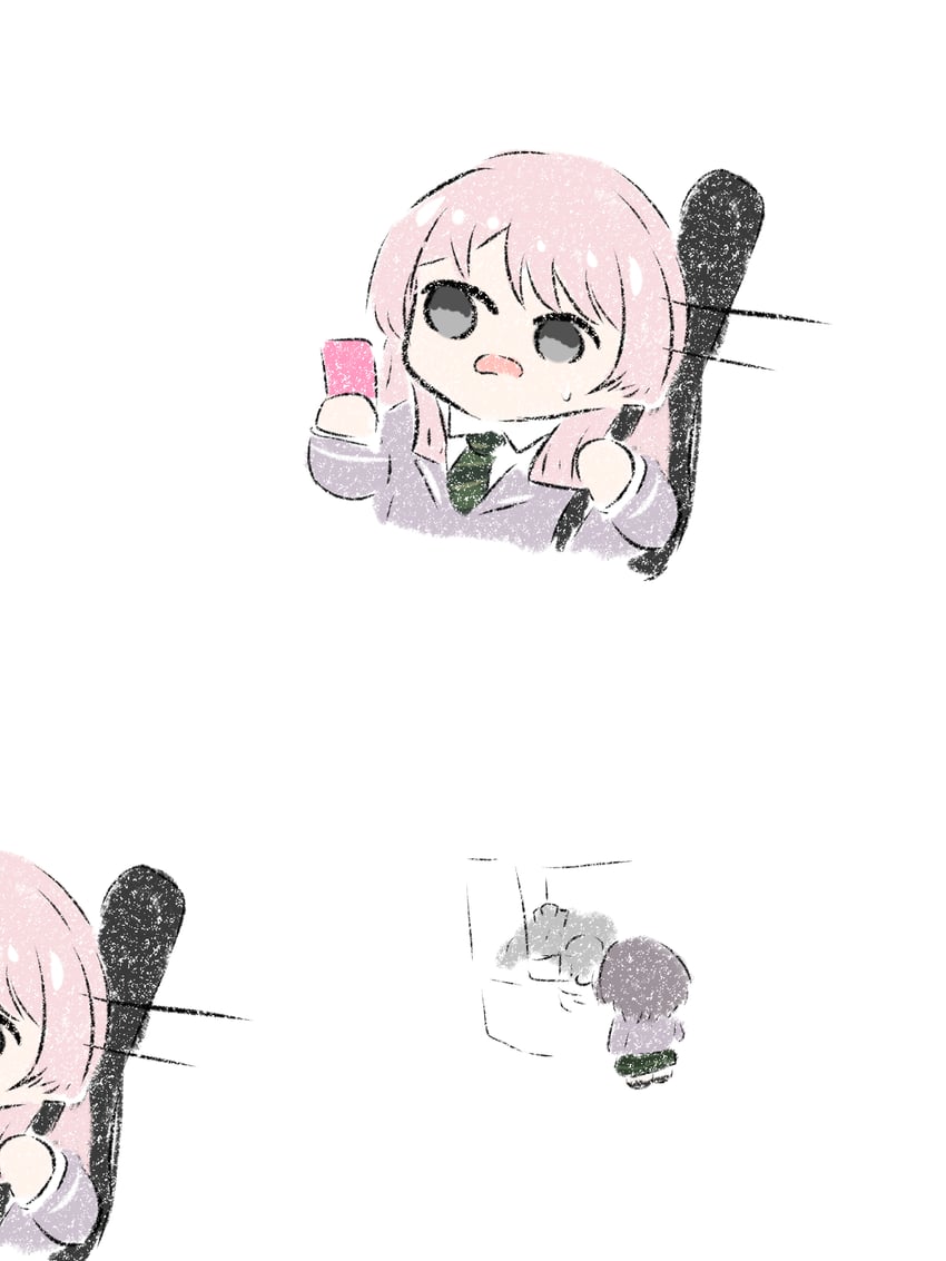 BanG Dream!、Bang Dream! It's MyGO!!!!!、千早爱音 2名女孩 手机 漫画 绿色领带 绿裙子