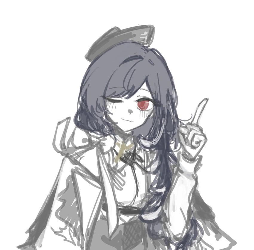明日方舟、mercia (arknights) 1名女孩 鸟娘 黑发 黑色裙子 羽毛发饰