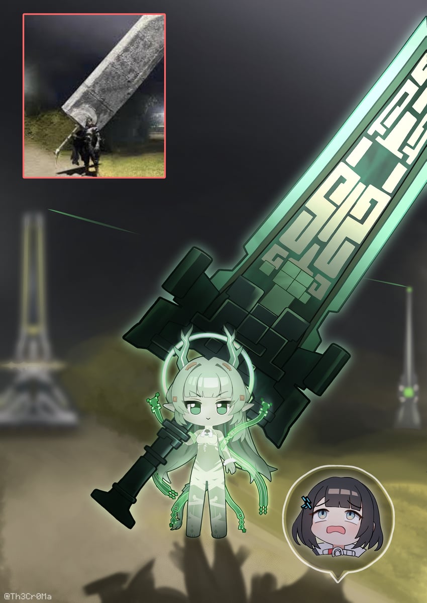 明日方舟、明日方舟：终末地、管理员 (明日方舟) 1名男孩 2名女孩 黑发 闭嘴 有色皮肤