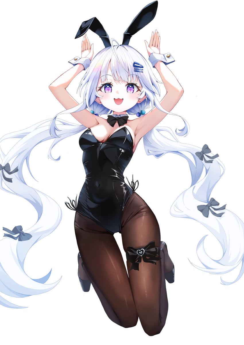 Stellive、绫角优妮 1名女孩 猫脸笑 :D 呆毛 兽耳
