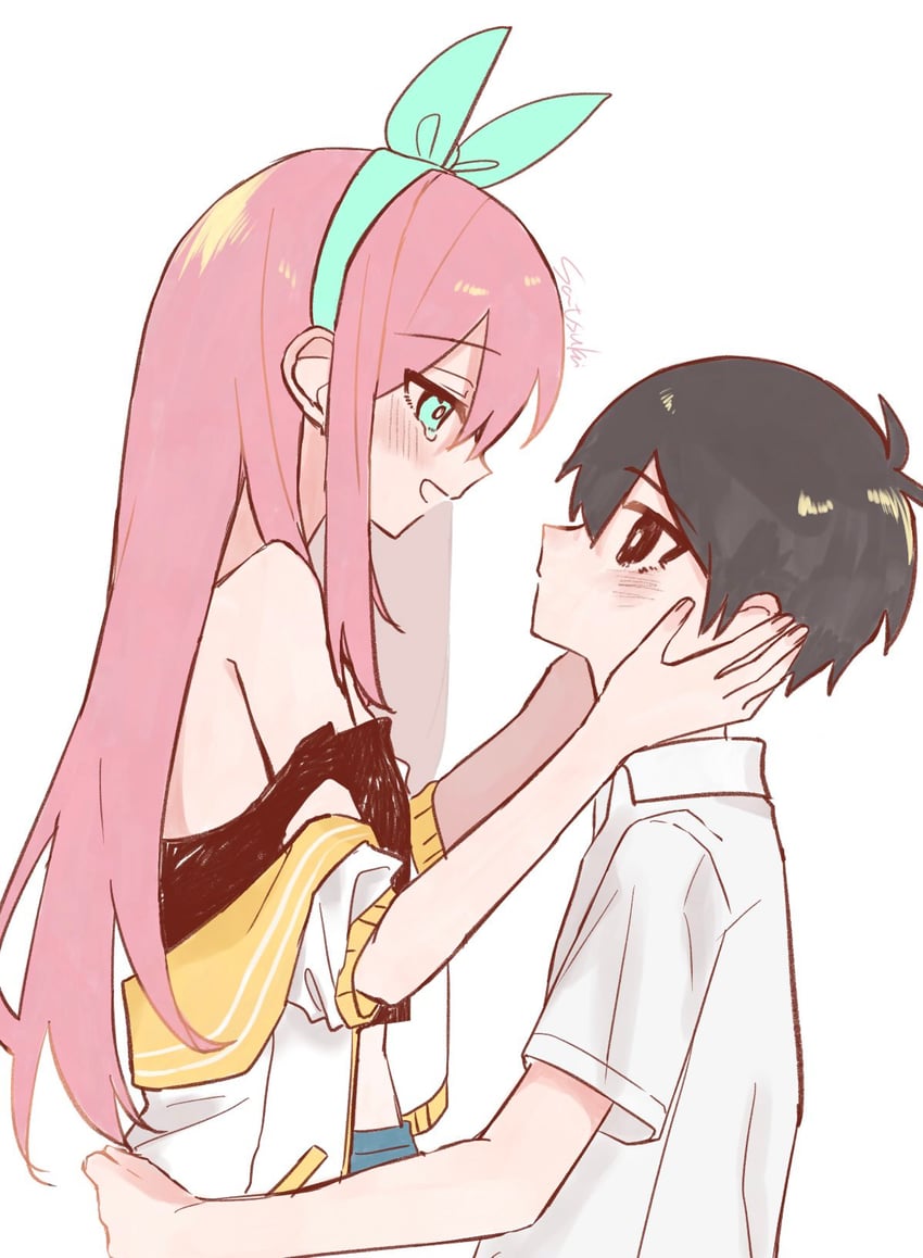 OMORI、阿比 (OMORI)、Aubrey (OMORI) 1名男孩 1名女孩 替换服装 呆毛 黑瞳