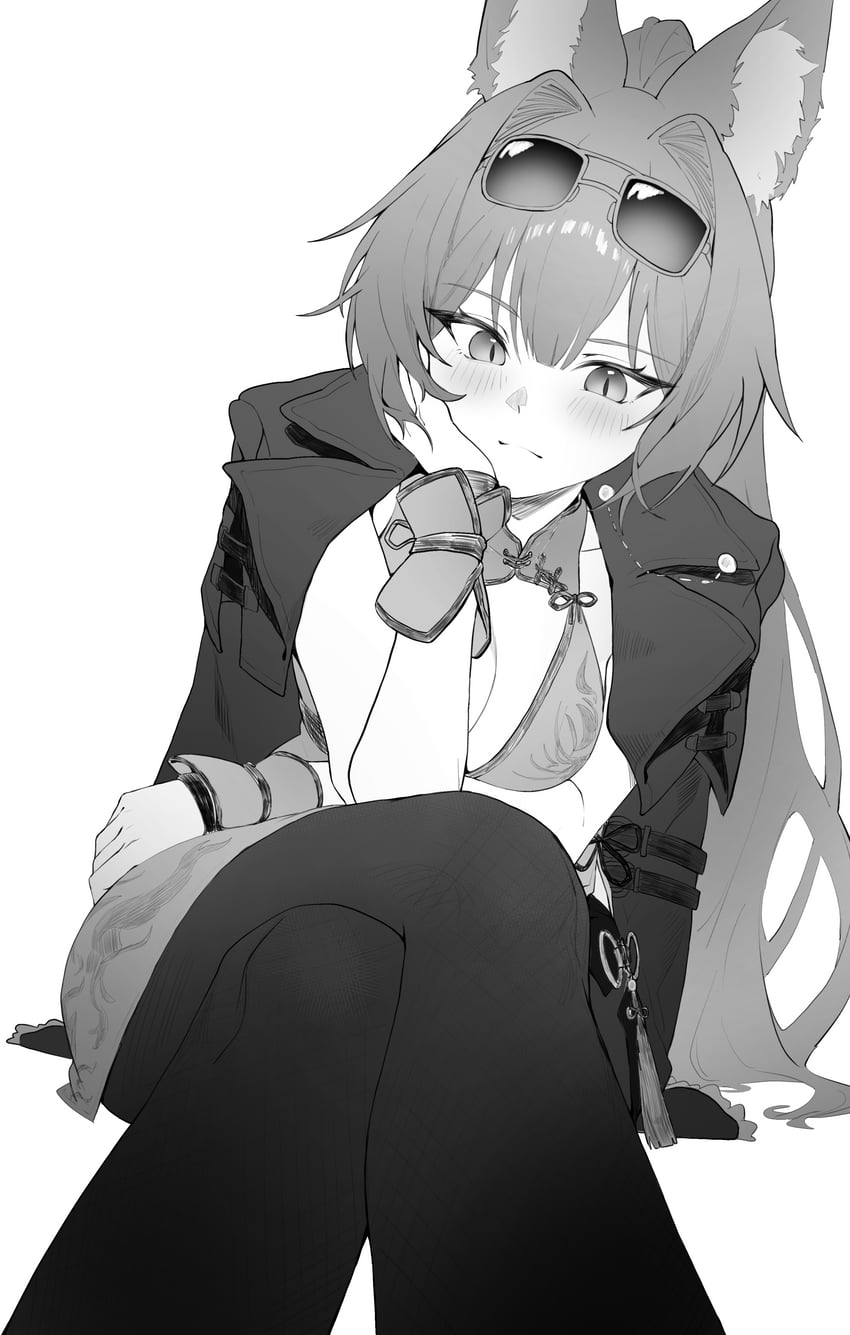 原创 1名女孩 兽耳毛 兽耳 脸红 乳房
