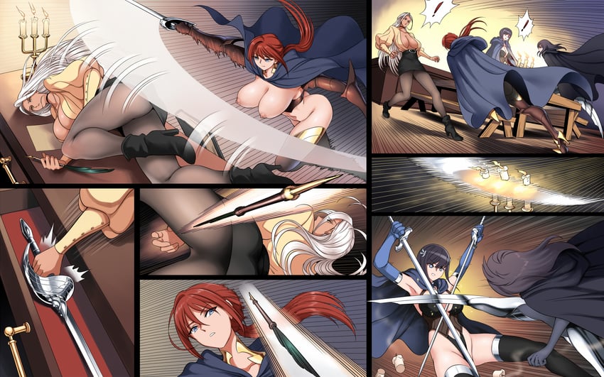 原创 ! 4个女孩 臂铠 铠甲 战斗