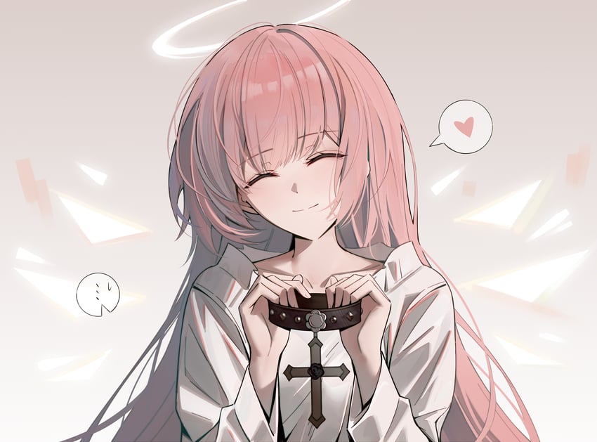 明日方舟、蕾缪安 (明日方舟) ... 1名女孩 微笑 黑领 闭眼