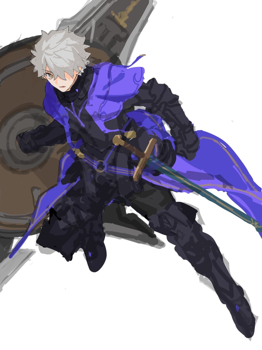 Fate/Grand Order、Fate系列、加拉哈德 (Fate) 1名男孩 铠甲 铠甲靴 黑色护甲 黑色靴子