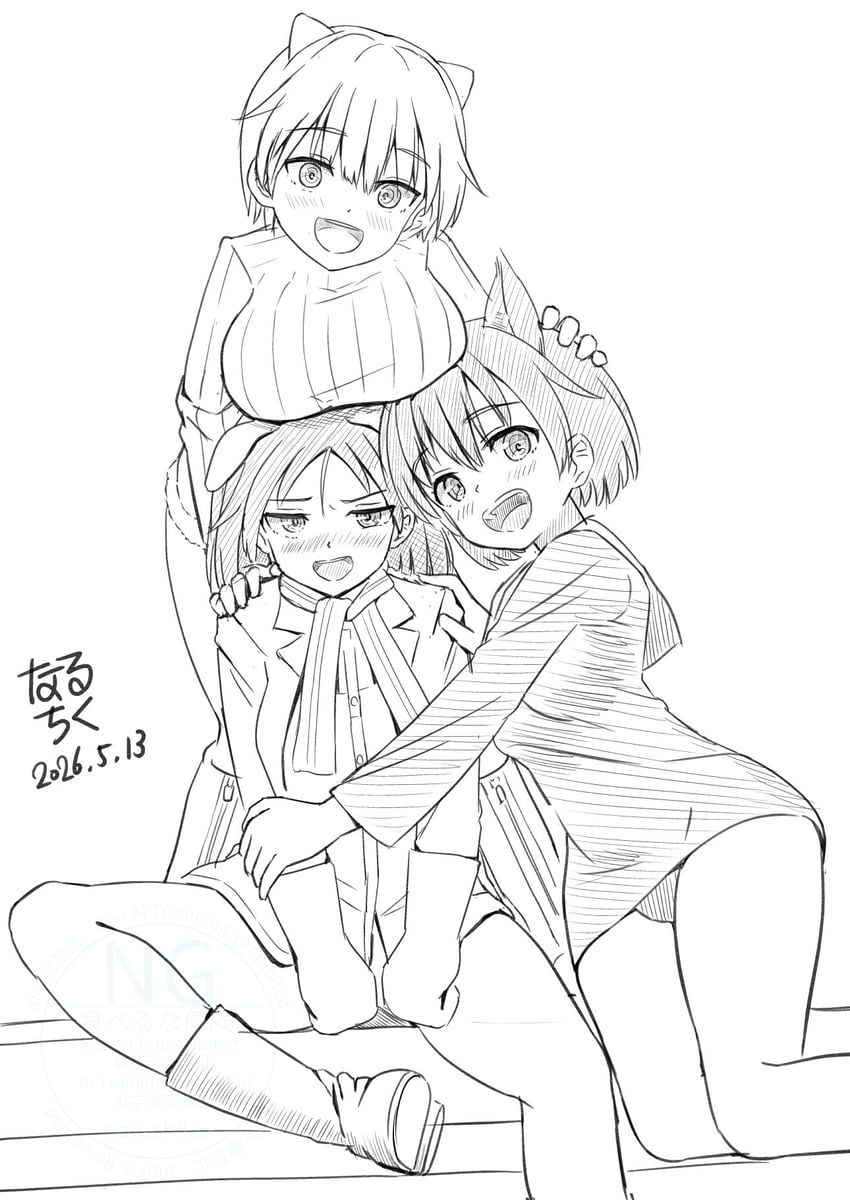 无畏魔女、世界魔女系列、菅野直枝 3人女子 兽耳 靴子 乳房 狗耳