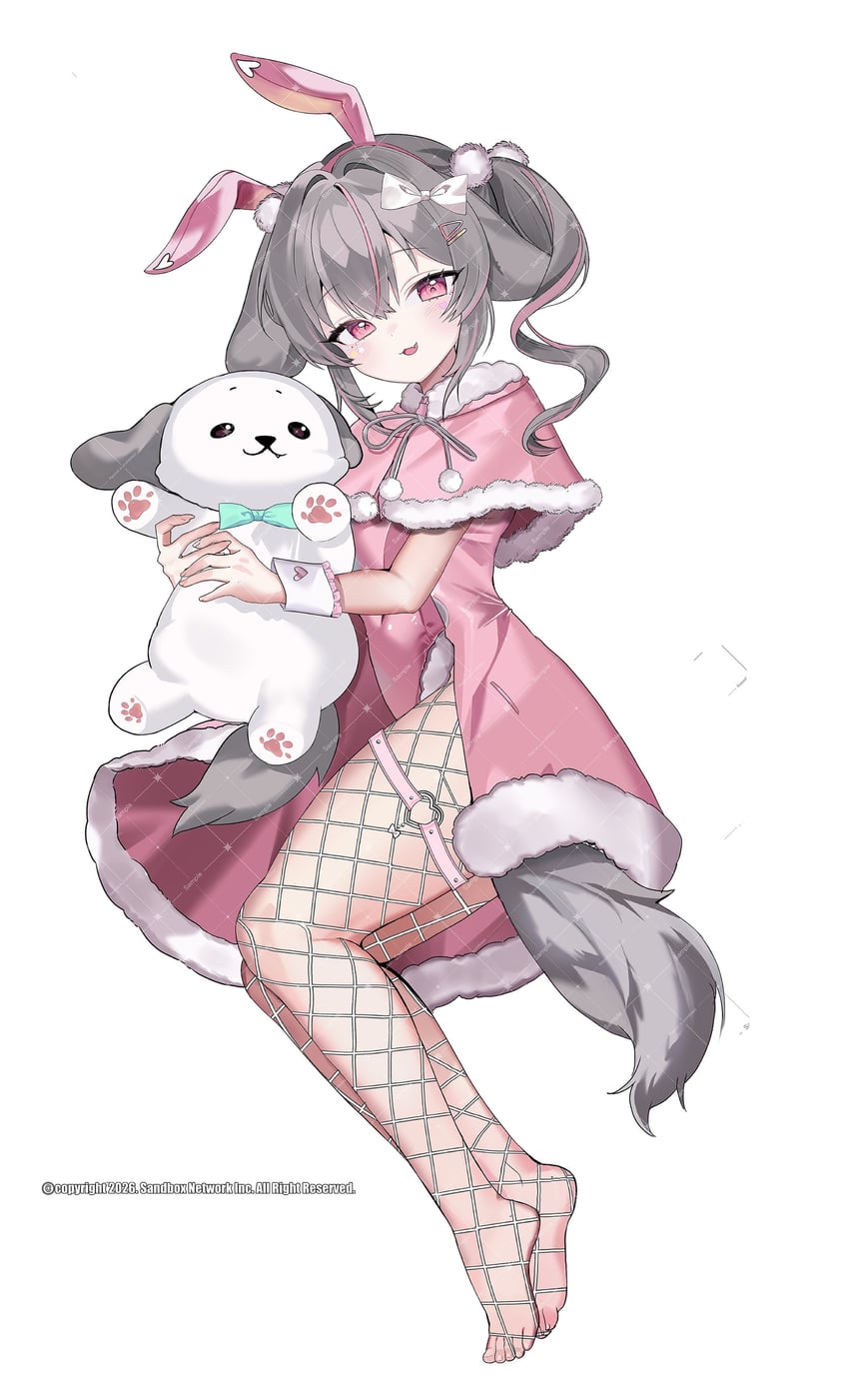个人势虚拟主播 1名女孩 猫脸笑 动物 兽耳 斗篷