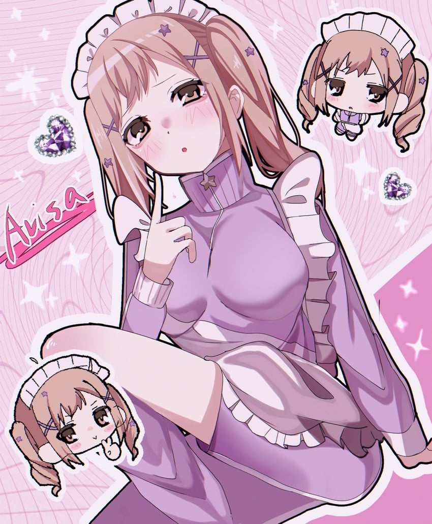 BanG Dream!、市谷有咲 1名女孩 惊讶 替换服装 围裙 金发